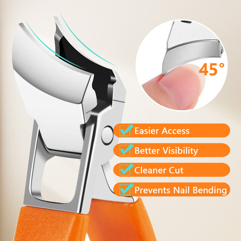 🔥HOT SALE🔥Wide Jaw Opening Anti-Splash Slanted Nail Clipper