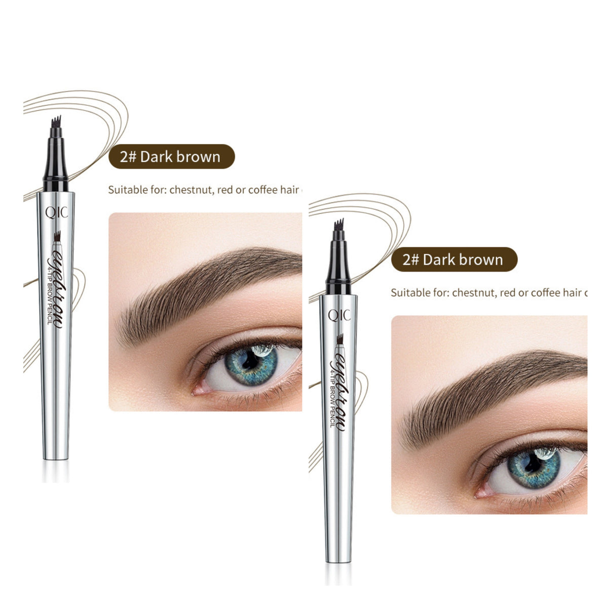 🌟Buy 1 Get 1 Free💖3D Waterproof Microblading Eyebrow Pencil - 4 Forked Tips