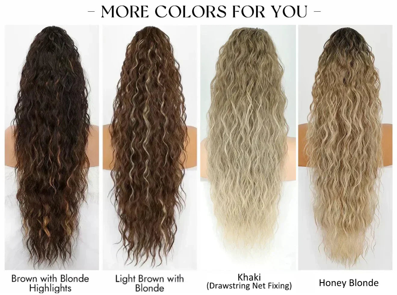 💜2026 NEW IN £15.99!!⚡50K+ SOLD! 💜Curly Wavy Frizzy Hair Extension with Ponytail