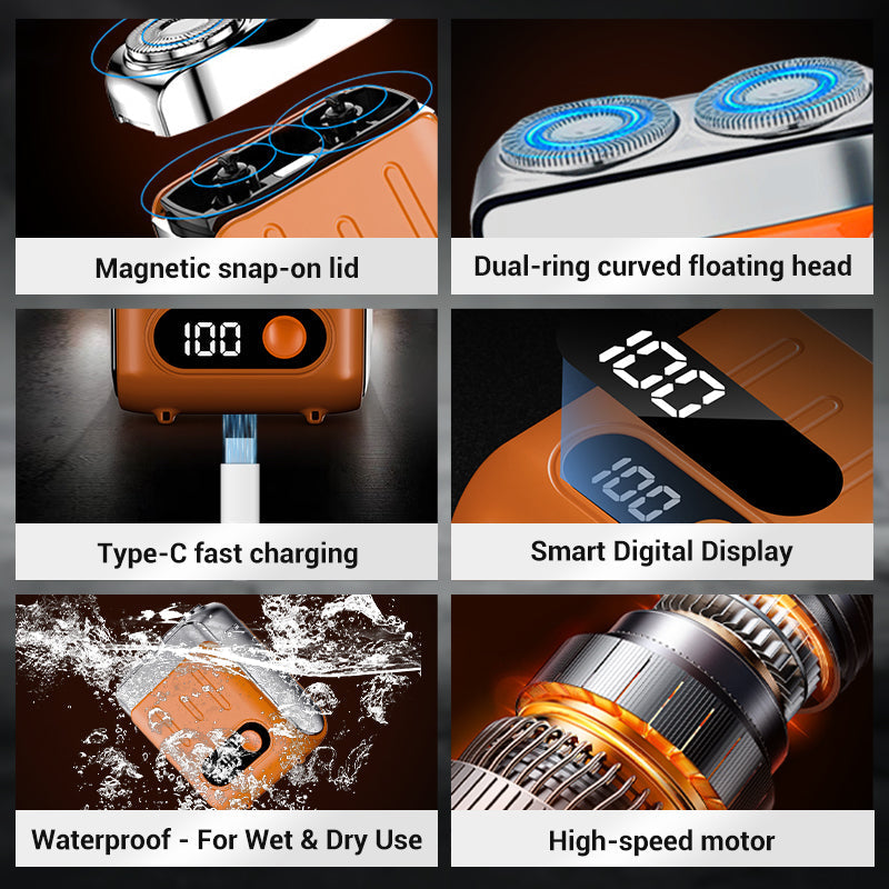 💥Hot Sale 50% Off⏳New Upgrade🔥Men's Portable Mini Rotary Electric Shaver