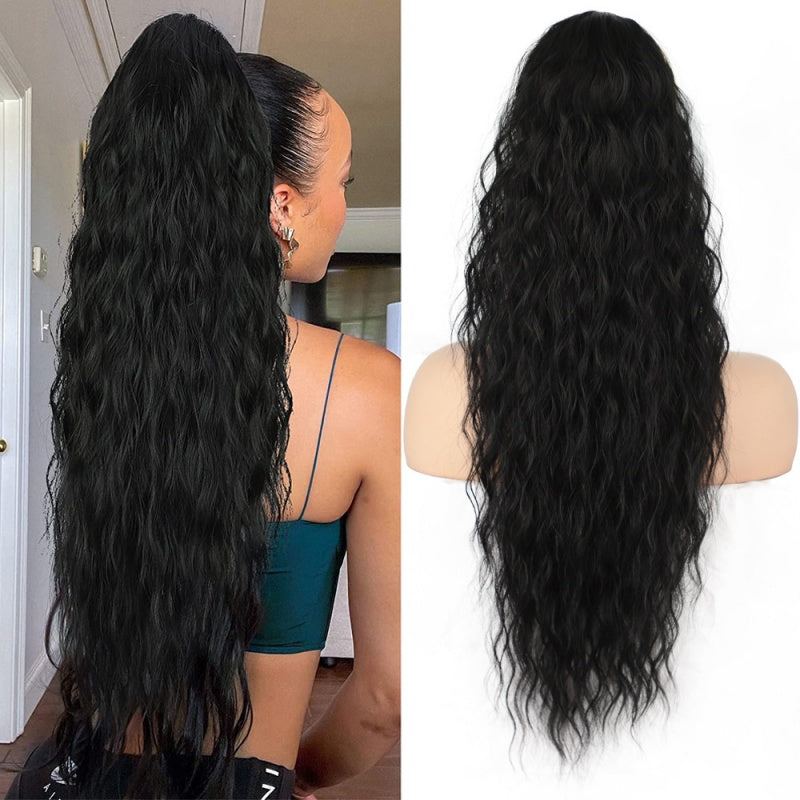💜2026 NEW IN £15.99!!⚡50K+ SOLD! 💜Curly Wavy Frizzy Hair Extension with Ponytail