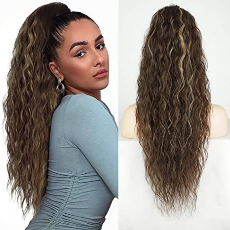 💜2026 NEW IN £15.99!!⚡50K+ SOLD! 💜Curly Wavy Frizzy Hair Extension with Ponytail