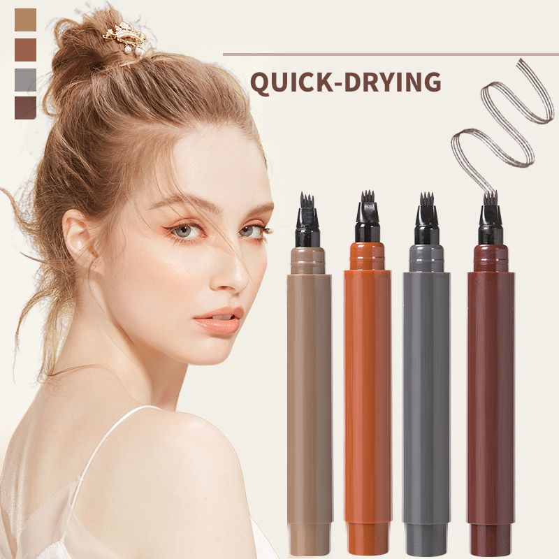 🔥✨Long-lasting waterproof four-head eyebrow and beard pencil