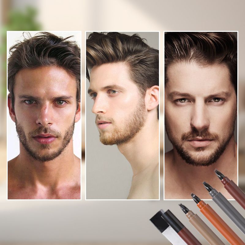 🔥✨Long-lasting waterproof four-head eyebrow and beard pencil