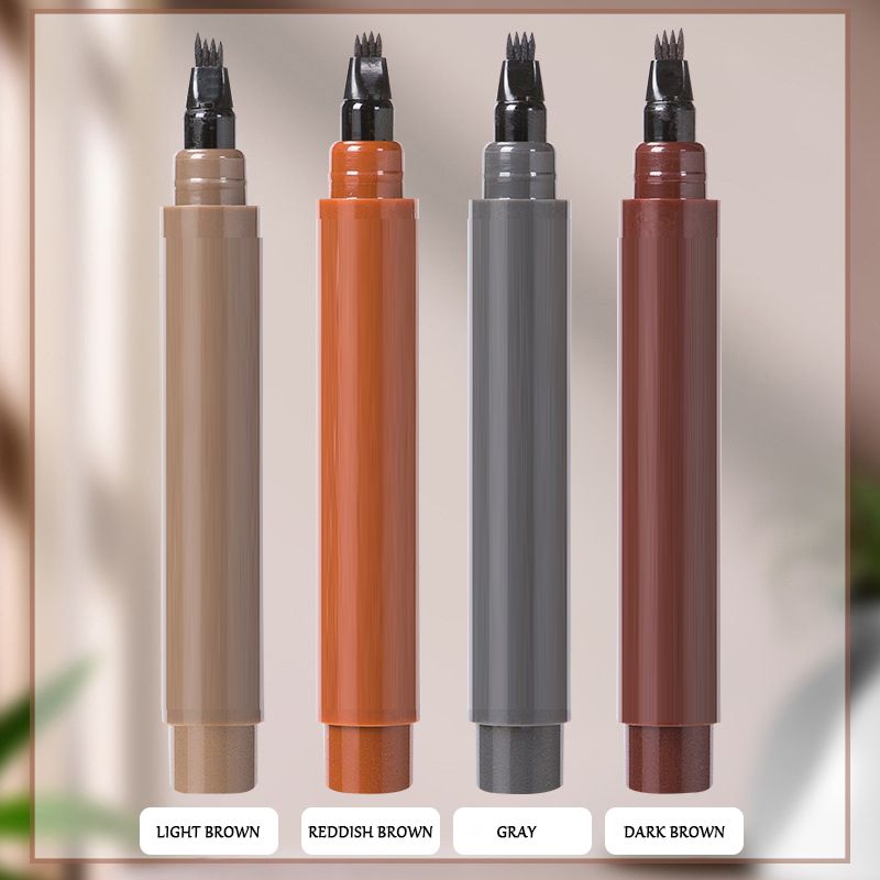 🔥✨Long-lasting waterproof four-head eyebrow and beard pencil