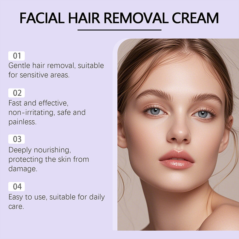 💗Last Day Special Price £7.99 ! 🔥Buy 2 Get 1 Free🔥Gentle and Painless Facial Hair Removal Cream