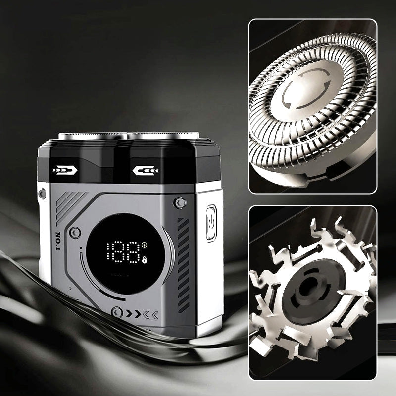 ⏰LAST DAY SALE 50% OFF🔥2025 New 💥 Men's Portable Dual-Blade Washable Shaver