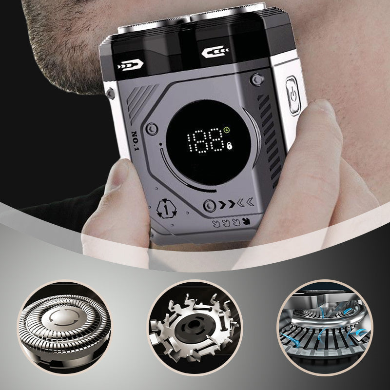 ⏰LAST DAY SALE 50% OFF🔥2025 New 💥 Men's Portable Dual-Blade Washable Shaver