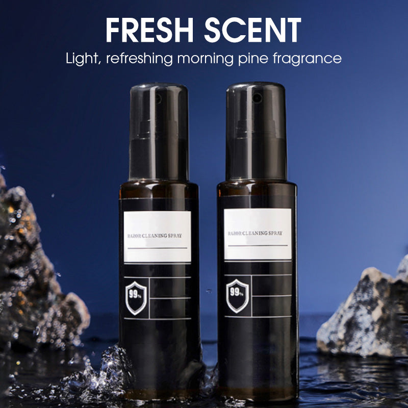 💥 BUY 1 GET 1 FREE! 🔥 Fast Deep Razor Cleaning Spray – Essential for All Men in 2025 🎁✨