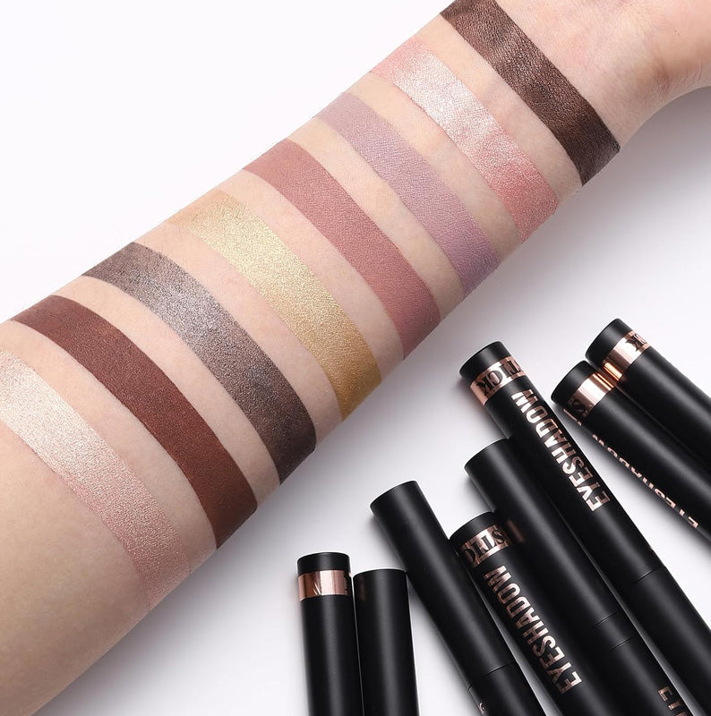 🎄50K+ SOLD! 🎁✨8 Colors Glitter Eyeshadow Stick Waterproof & Long-Wearing & Multi-Use