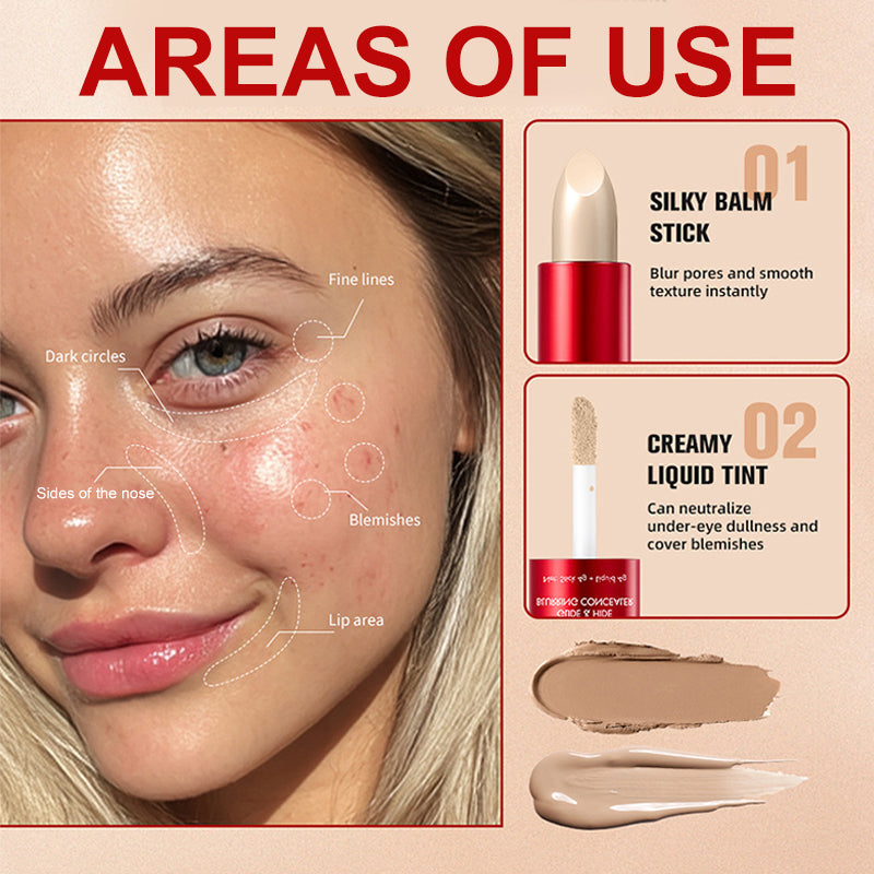 💗LAST DAY - BUY 1 GET 1 FREE💗Dual-Ended Long-Lasting Lightweight Concealer