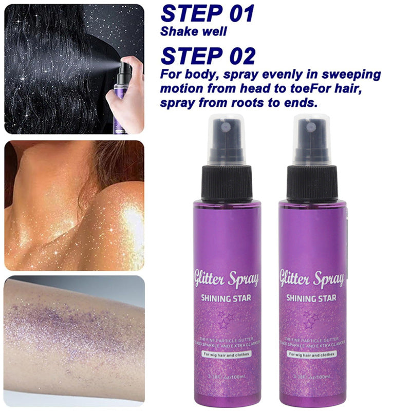 Shining Star Glitter Spray for Hair and Body