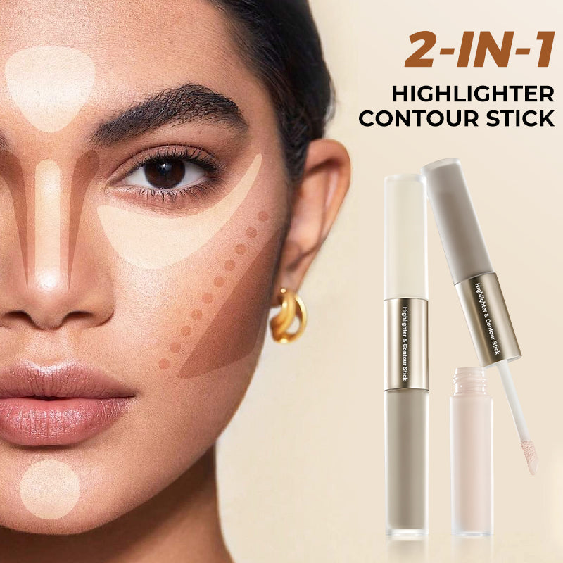 💘Valentine's Day Offer: 50% Off! ✨ 2-in-1 Highlighter & Contour Stick – Sculpt & Illuminate in 1 Step | 12H Long-Lasting