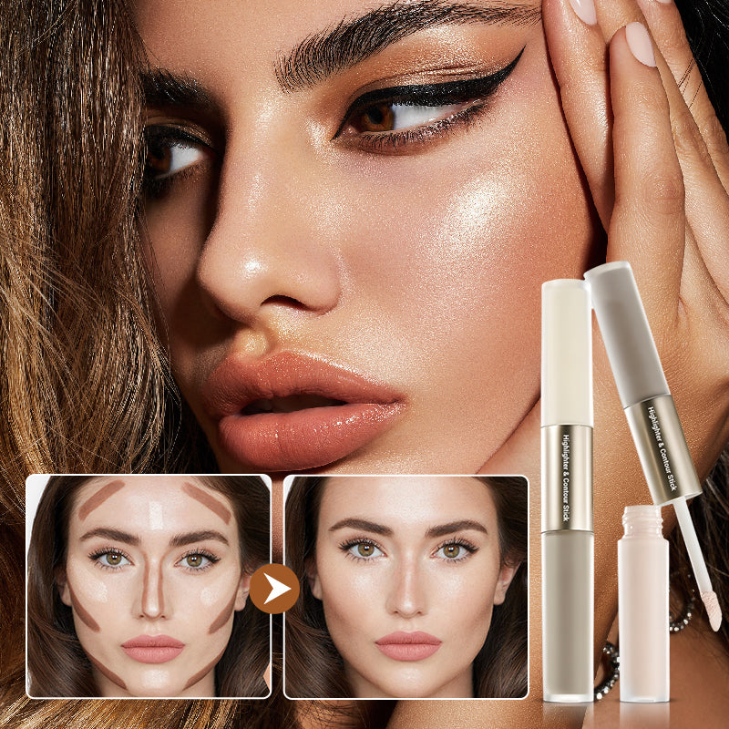 💘Valentine's Day Offer: 50% Off! ✨ 2-in-1 Highlighter & Contour Stick – Sculpt & Illuminate in 1 Step | 12H Long-Lasting