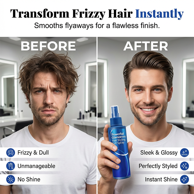 Powerful Glamorous Hair Styling Gel Spray