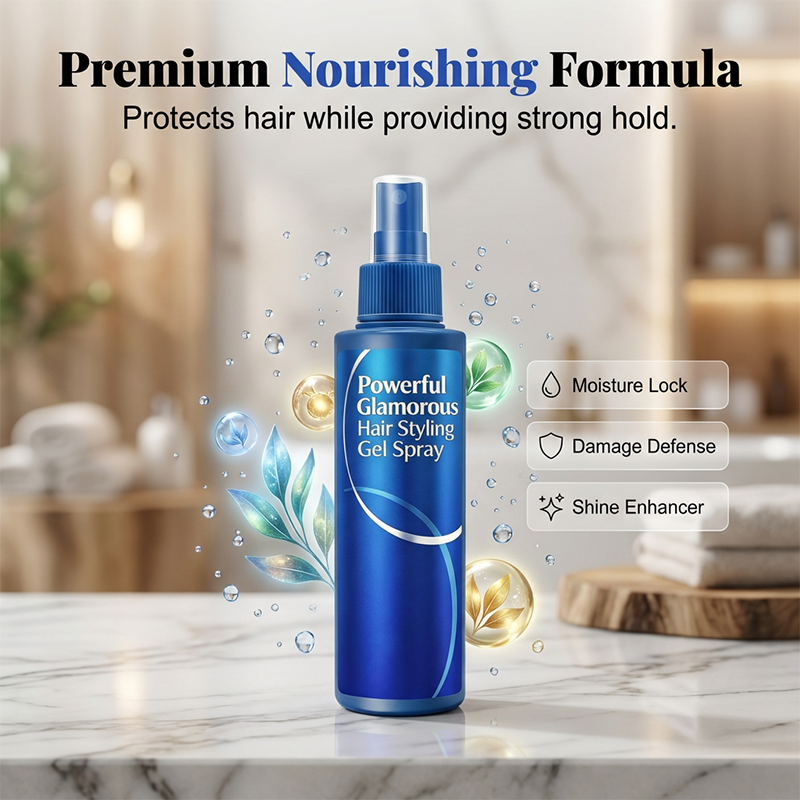 Powerful Glamorous Hair Styling Gel Spray
