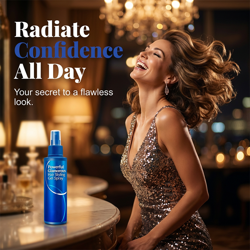 Powerful Glamorous Hair Styling Gel Spray