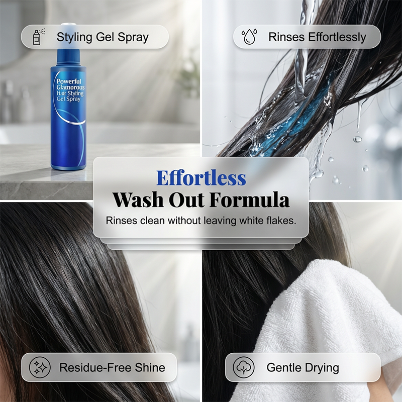 Powerful Glamorous Hair Styling Gel Spray