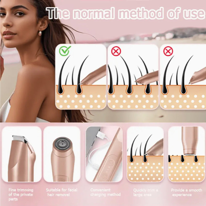 ⏳LIMITED TIME: 50% OFF! 🏆2-in-1 Electric Shaver for Women