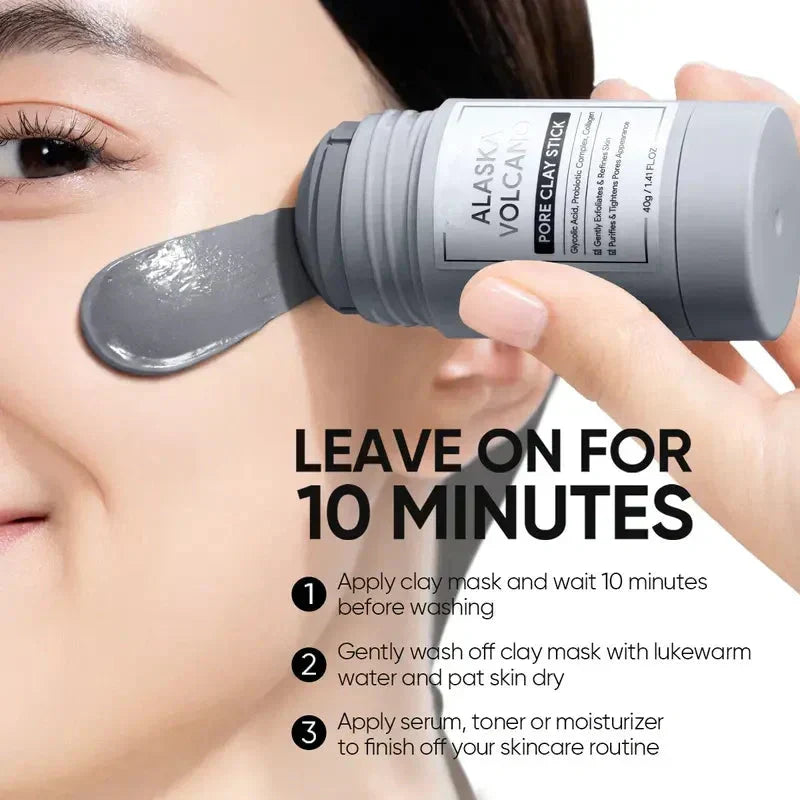 🔥Alaska Volcanic Clay Stick – Blackhead Remover Facial Mask, Deep Pore Cleansing & Gentle Exfoliation