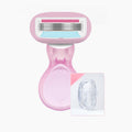 💥Up to 50% off！💥Women's Travel Razor with Case 🐾 – 5-Blade, 360° Lubrication, 60° Pivoting Head, Cute Cat Paw Non-Slip Handle, Mini Portable Size